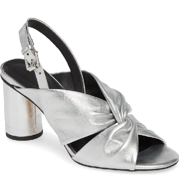 rebecca minkoff kaley metallic leather sandal