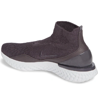 Shop Nike Rise React Flyknit Sneaker In Thunder Grey/ Off White