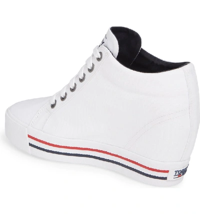 Shop Tommy Jeans Wedge Sneaker In White