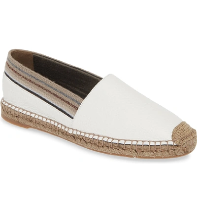 Shop Brunello Cucinelli Espadrille Flat In White