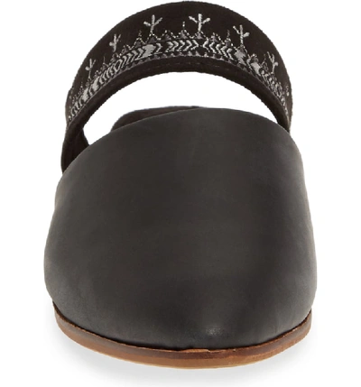 Shop Toms Jutti Embroidered Mule In Black Embroidered Leather