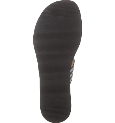 Shop Wonders Platform Sandal In Pergamena Black Leather