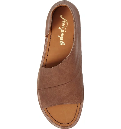 Shop Free People 'mont Blanc' Asymmetrical Sandal In Brown