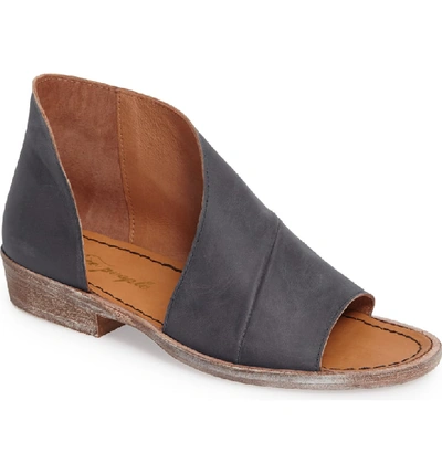 Shop Free People 'mont Blanc' Asymmetrical Sandal In Zinc Leather