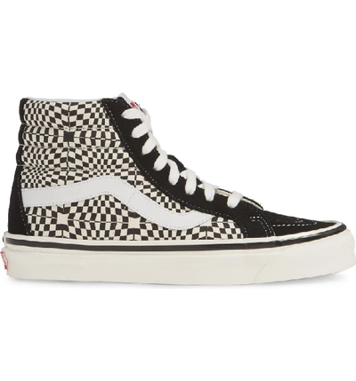 Shop Vans Sk8-hi 38 Dx High Top Sneaker In Black/ White/ Warp Check