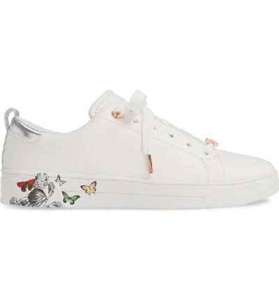 Shop Ted Baker Mispir Print Lace-up Sneaker In White/ Narnia Leather