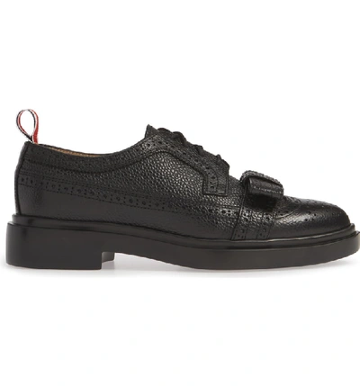 Shop Thom Browne Bow Brogued Oxford In Black