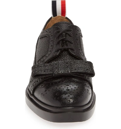 Shop Thom Browne Bow Brogued Oxford In Black