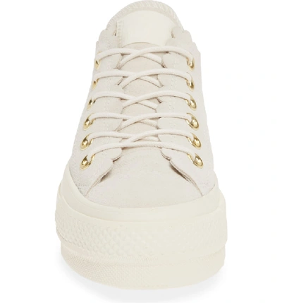 Converse Chuck Taylor All Star Frilly Scallop Platform Sneaker In Egret/  Gold/ Egret | ModeSens