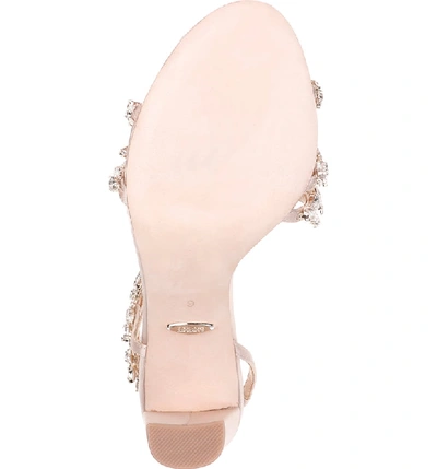 Shop Badgley Mischka Felda Sandal In Beige Satin