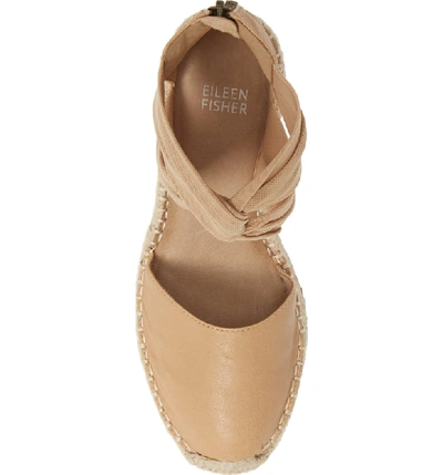 Shop Eileen Fisher Wallis Espadrille Wedge In Desert Leather