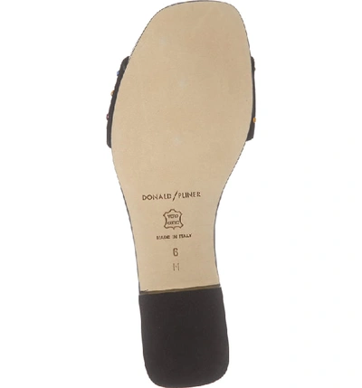 Shop Donald Pliner Tropa Slide Sandal In Black Suede