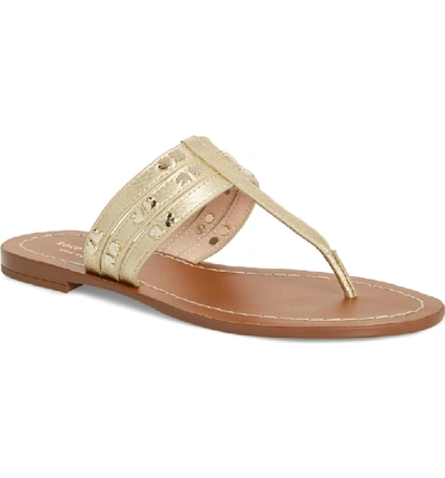 Shop Kate Spade Carol Sandal In Pale Gold