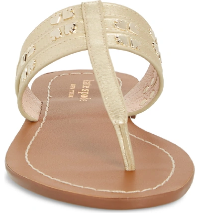 Shop Kate Spade Carol Sandal In Pale Gold