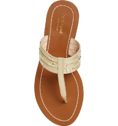 Shop Kate Spade Carol Sandal In Pale Gold