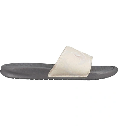 Nike Benassi Jdi Textile Se Slide Sandal In Gunsmoke/ Guava Ice/ Ivory |  ModeSens