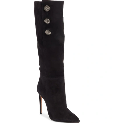 Shop Balmain Jane Over The Knee Boot In Black