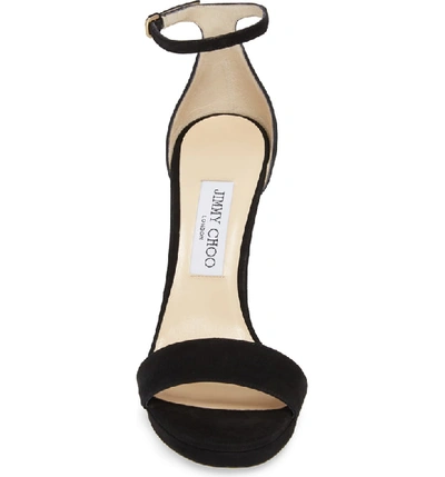 Shop Jimmy Choo Misty Suede Platform Sandal In Black