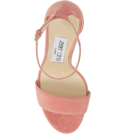 Shop Jimmy Choo Misty Platform Sandal In Candy Floss Suede