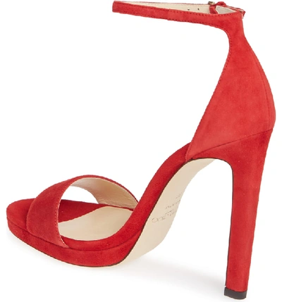 Shop Jimmy Choo Misty Platform Sandal In Red Suede