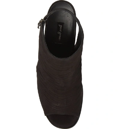 Shop Paul Green 'cayanne' Leather Peep Toe Sandal In Black Suede