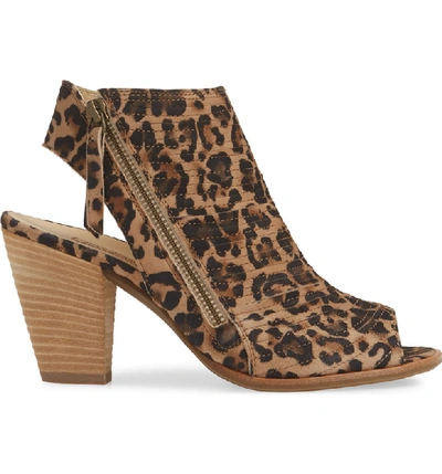 Shop Paul Green 'cayanne' Leather Peep Toe Sandal In Taupe Snake Print