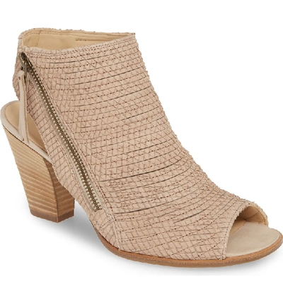 Shop Paul Green 'cayanne' Leather Peep Toe Sandal In Taupe Snake Print