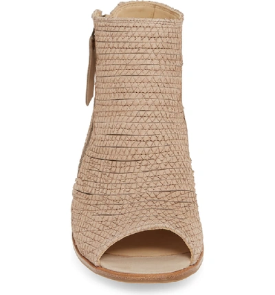 Shop Paul Green 'cayanne' Leather Peep Toe Sandal In Taupe Snake Print