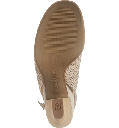 Shop Paul Green 'cayanne' Leather Peep Toe Sandal In Taupe Snake Print