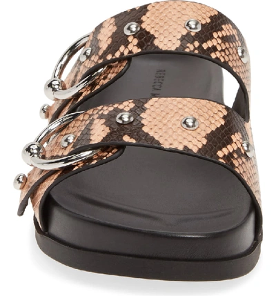 Shop Rebecca Minkoff Vachel Slide Sandal In Rosewood Leather