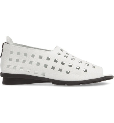 Shop Arche 'drick' Flat In Blanco Leather