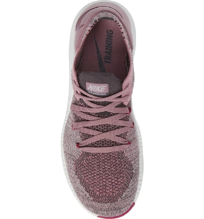Shop Nike Free Tr Flyknit 3 Training Shoe In Plum Dust/ True Berry/ Grey