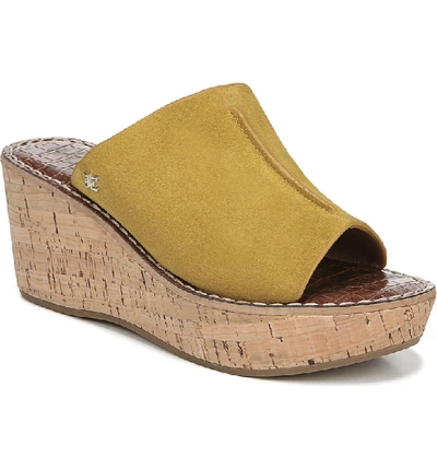 Shop Sam Edelman Ranger Platform Sandal In Tuscan Yellow Suede