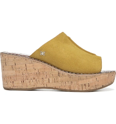 Shop Sam Edelman Ranger Platform Sandal In Tuscan Yellow Suede