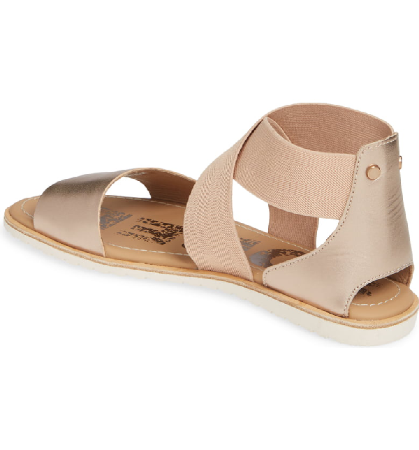 Sorel Women's Ella Crisscross Ankle-strap Sandals In Warm Gold | ModeSens