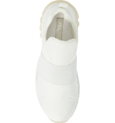 Shop Jslides Slip-on Sneaker In White Stretch Fabric