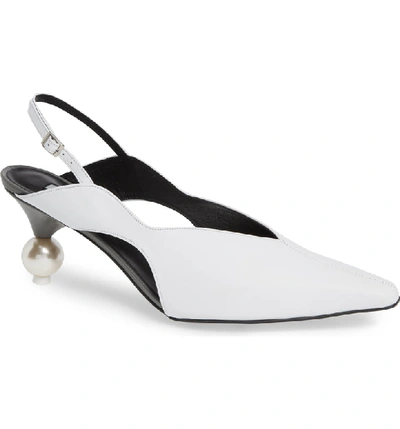 Shop Yuul Yie Doreen Slingback Pump In White/grey