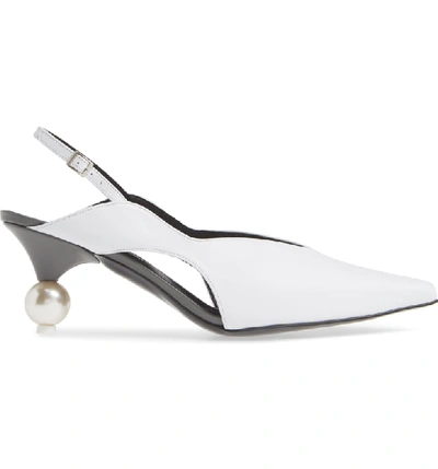 Shop Yuul Yie Doreen Slingback Pump In White/grey