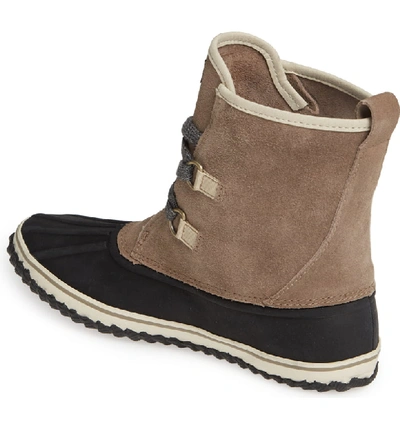 Shop Sperry Schooner Duck Boot In Dark Beige Suede