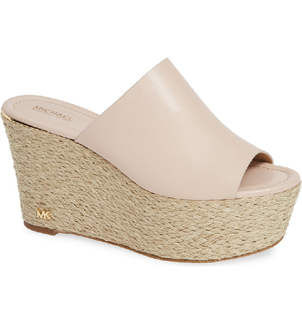 michael kors cunningham leather wedge