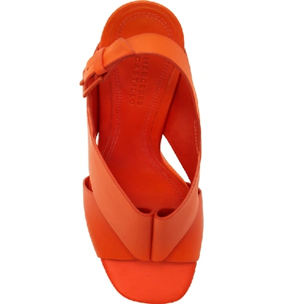 Shop Mercedes Castillo Hae Slingback Sandal In Sweet Tangerine