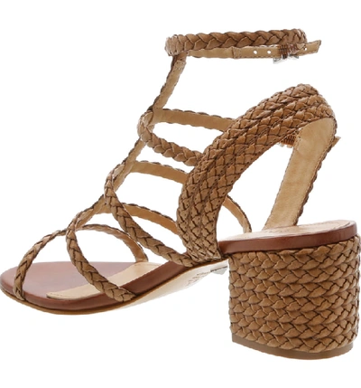 Shop Schutz Rosalia Block Heel Sandal In Deep Nude Leather