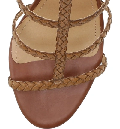 Shop Schutz Rosalia Block Heel Sandal In Deep Nude Leather