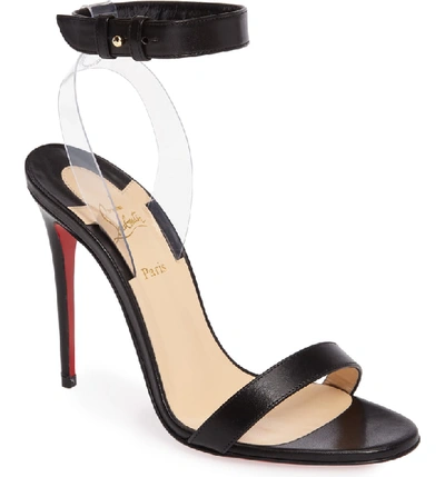 Shop Christian Louboutin Jonatina Sandal In Black Leather