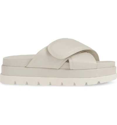 Shop Jslides Bella Platform Slide Sandal In Ivory Leather