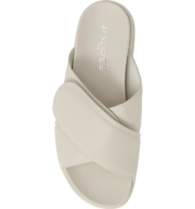 Shop Jslides Bella Platform Slide Sandal In Ivory Leather