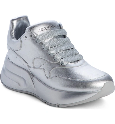 Shop Alexander Mcqueen Platform Sneaker In Silver