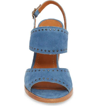 Shop Ariat Aria Stardust Block Heel Sandal In Denim Leather