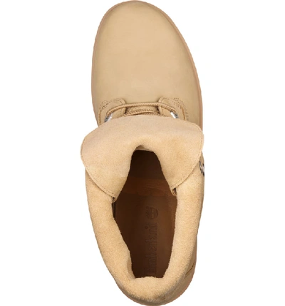 Shop Timberland Jayne Waterproof Bootie In Beige Nubuck Leather