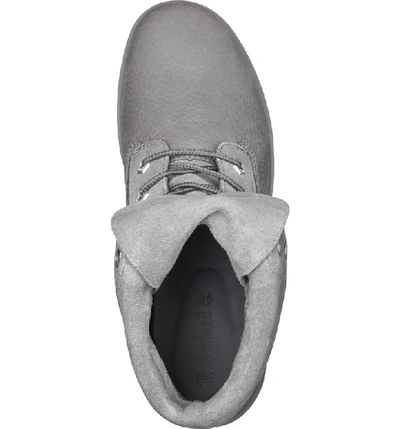Shop Timberland Jayne Waterproof Bootie In Medium Grey Nubuck Leather